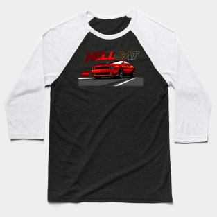 Dodge Challenger Red Baseball T-Shirt